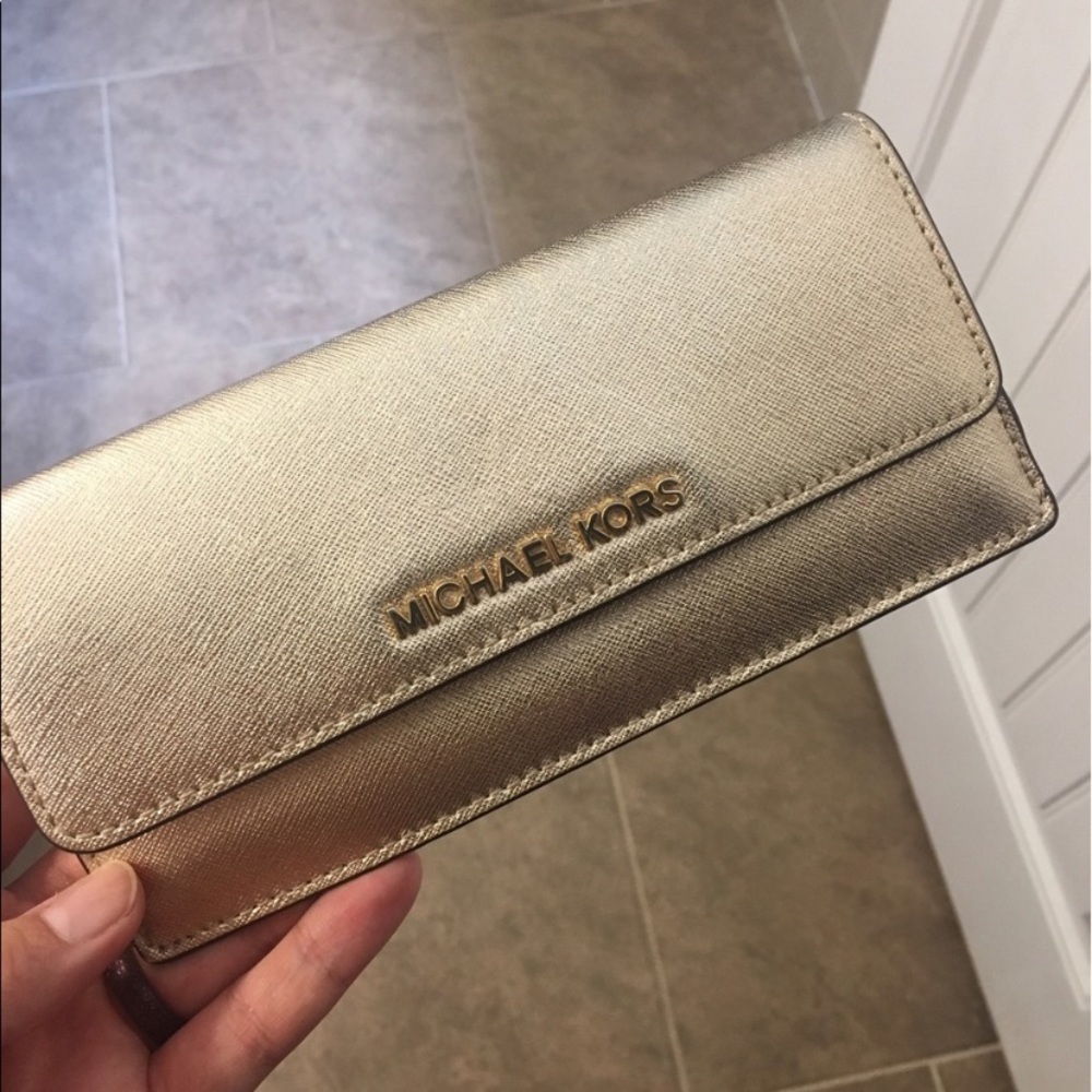 Gold Michael Kors wallet